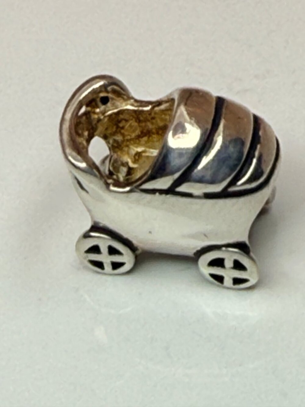 Chamilia Retired Baby Carriage Buggy GA-61 Sterling Silver Charm